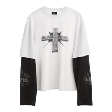 Load image into Gallery viewer, HARDSTONE LAYERED LS TEE (WHITE)