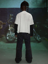 Load image into Gallery viewer, HARDSTONE LAYERED LS TEE (WHITE)