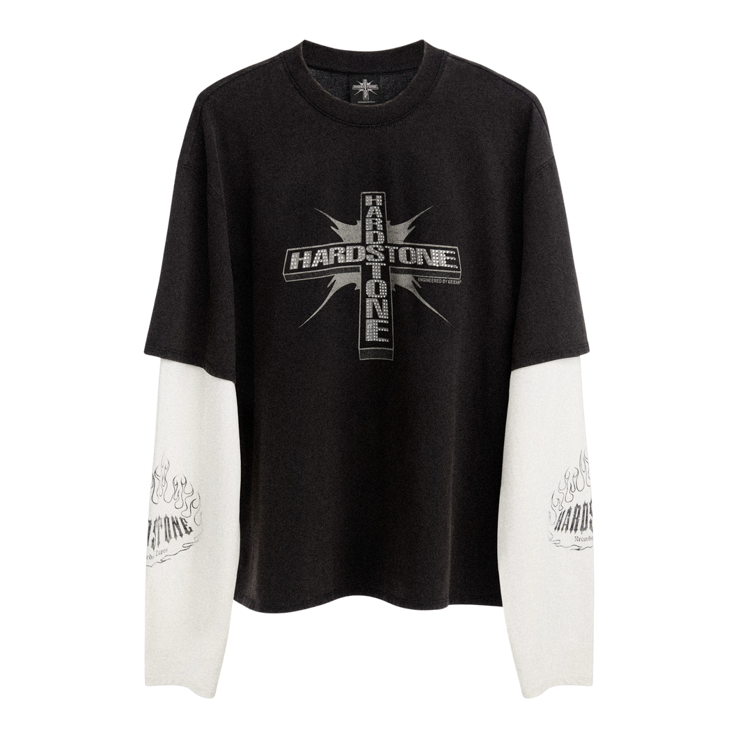 HARDSTONE LAYERED LS TEE (BLACK)